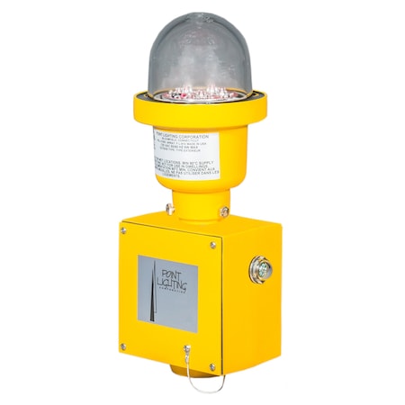 Point Lighting FAA L-810 Single Obstruction Light with Photocontrol AC POL-21006-1F-R-34B-S2.3-P